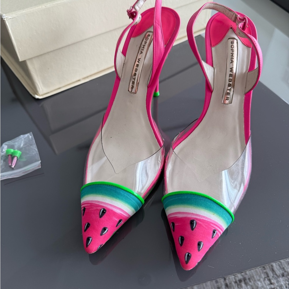 Sophia Webster Pink Watermelon Heels